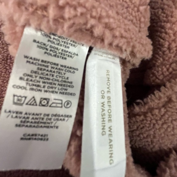 Loft Faux Pink Suede Aviator Jacket Size S - Picture 11 of 13